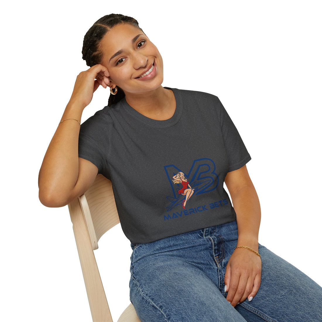 Maverick Bets Retro Pinup Pilot Women's T-Shirt
