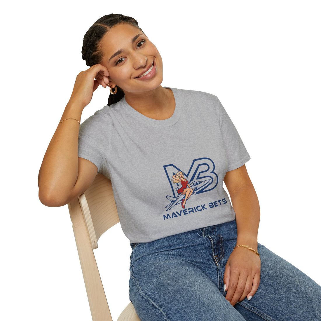 Maverick Bets Retro Pinup Pilot Women's T-Shirt