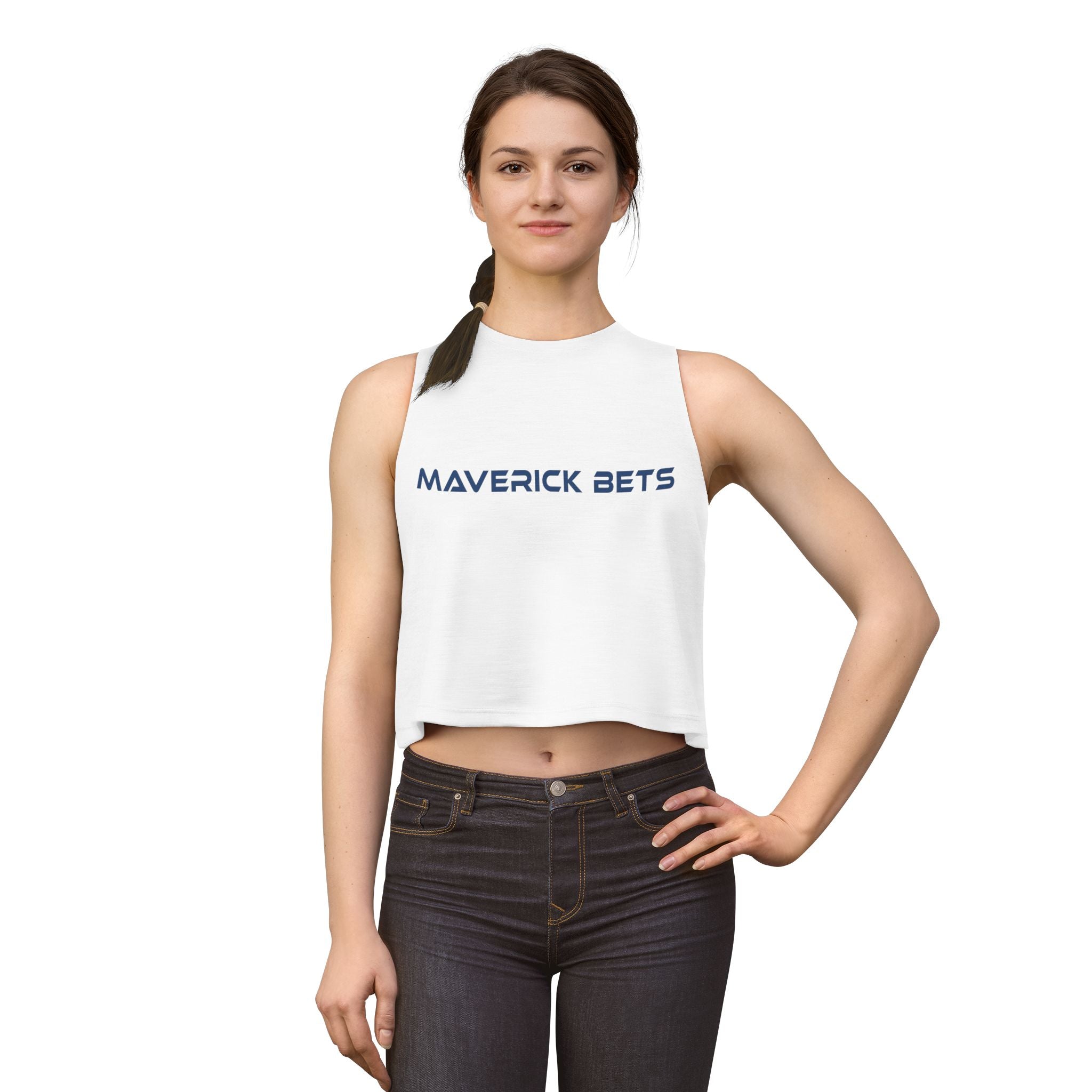Maverick Bets Women’s Athletic Racerback Crop Top – Performance Tee