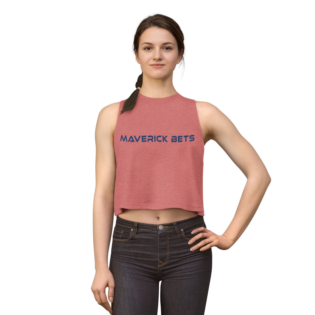 Maverick Bets Women’s Athletic Racerback Crop Top – Performance Tee