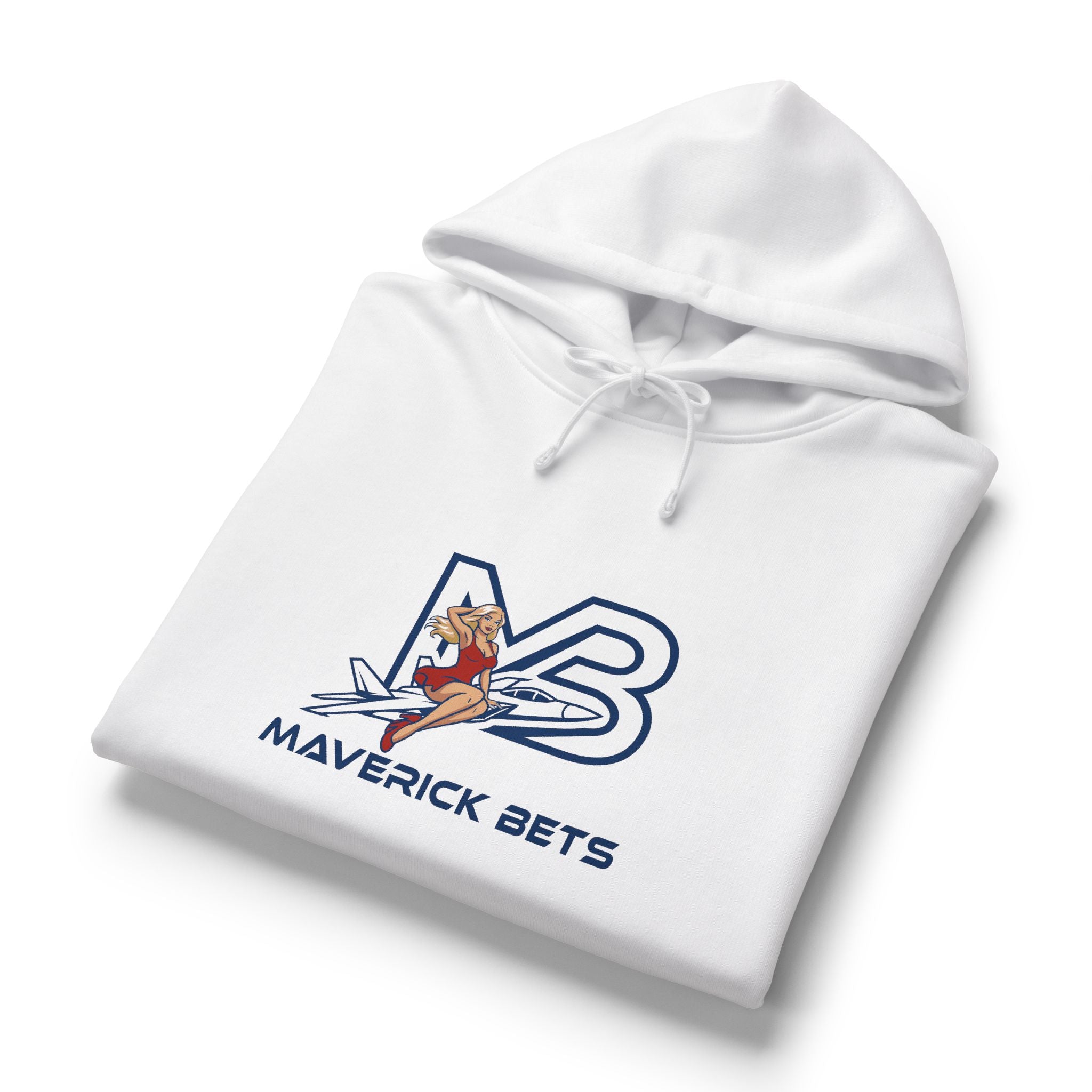 Maverick Bets Women’s Organic Midweight Hoodie – Surf Pinup Logo Graphic Pullover