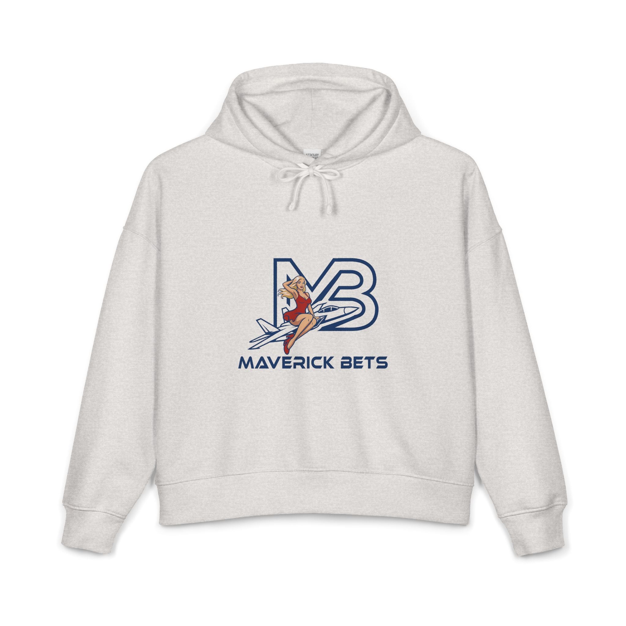 Maverick Bets Women’s Organic Midweight Hoodie – Surf Pinup Logo Graphic Pullover