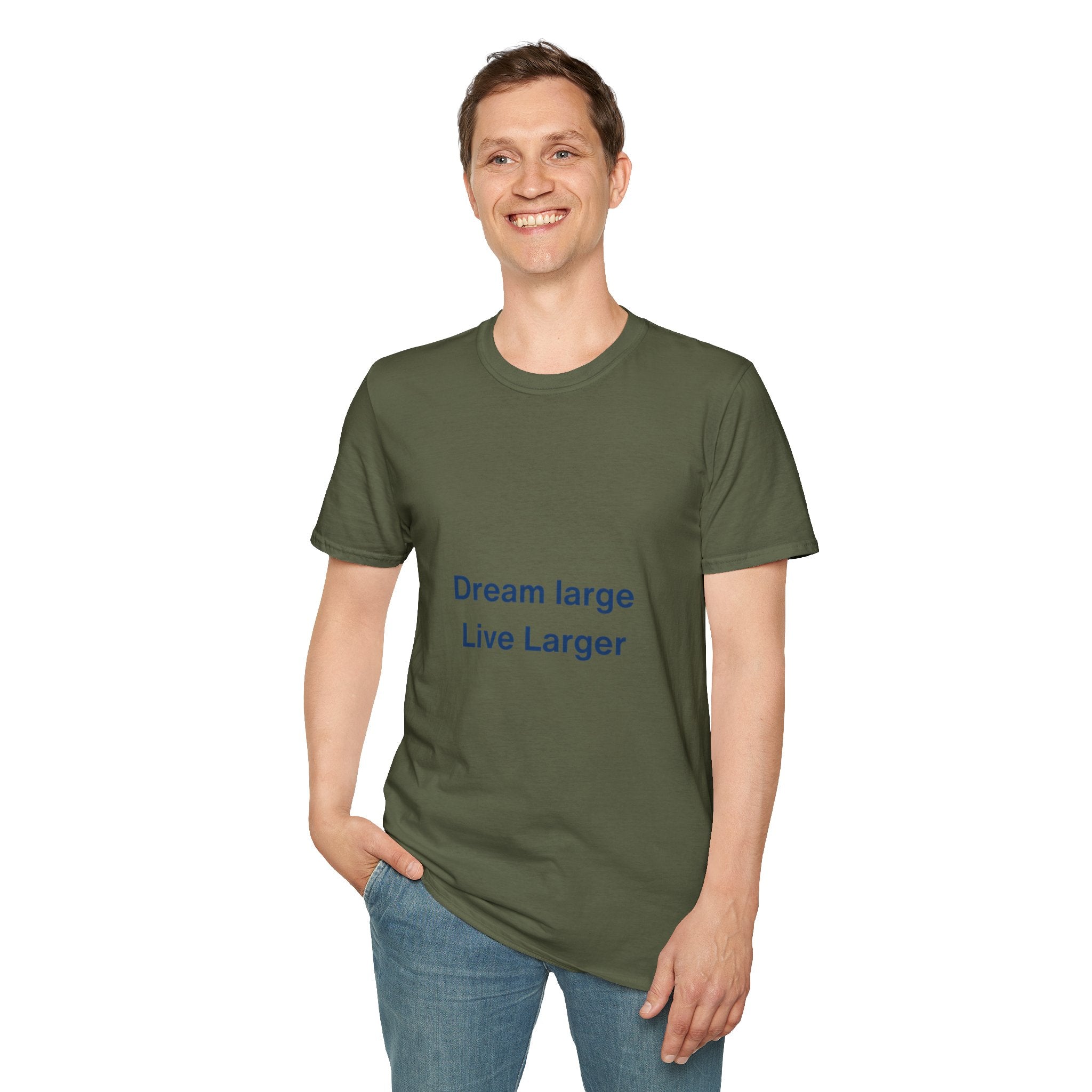Dream Large Live Larger  Motivational Inspirational Tee