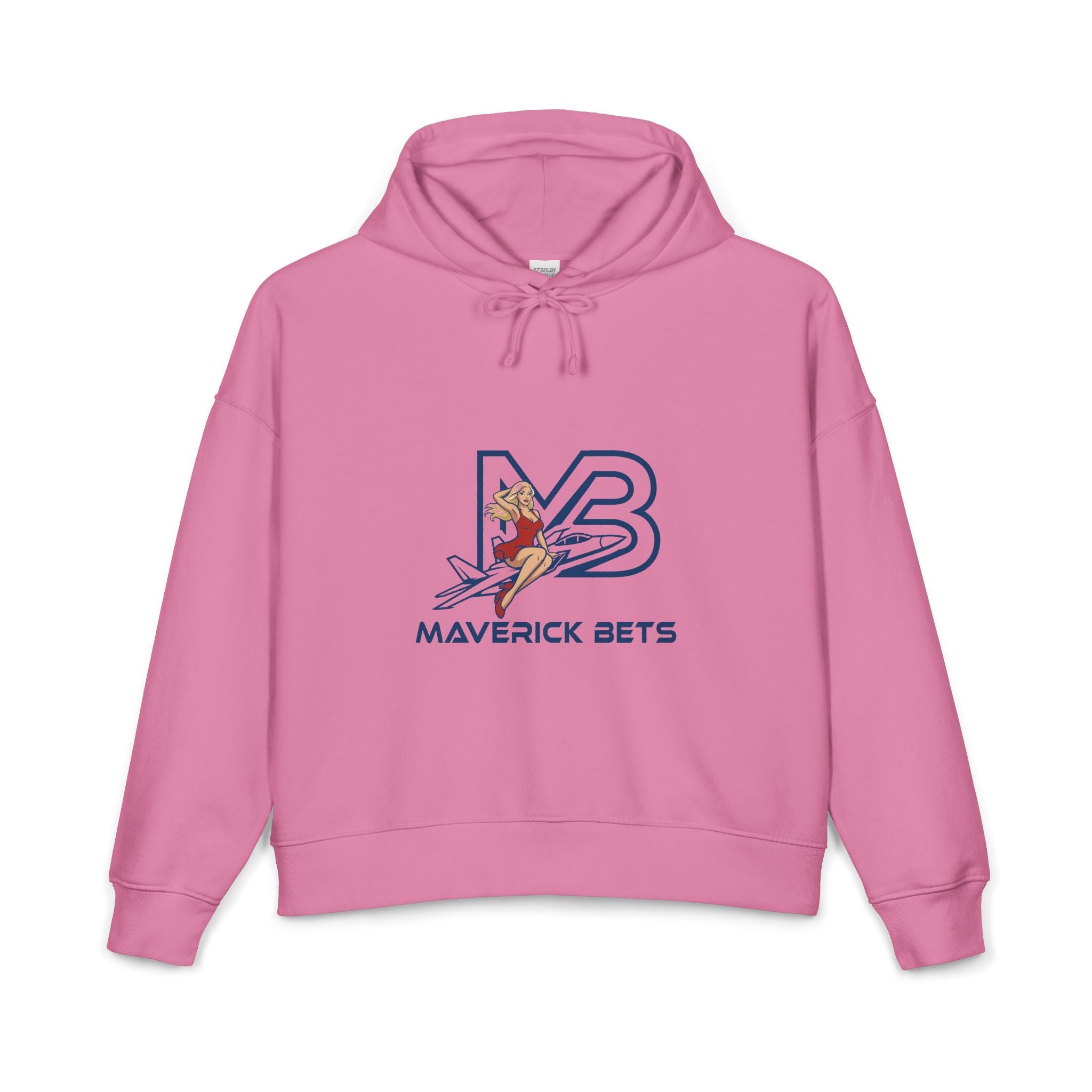 Maverick Bets Women’s Organic Midweight Hoodie – Surf Pinup Logo Graphic Pullover