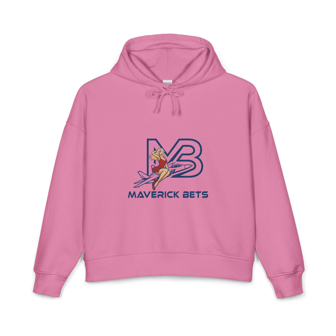 Maverick Bets Women’s Organic Midweight Hoodie – Surf Pinup Logo Graphic Pullover