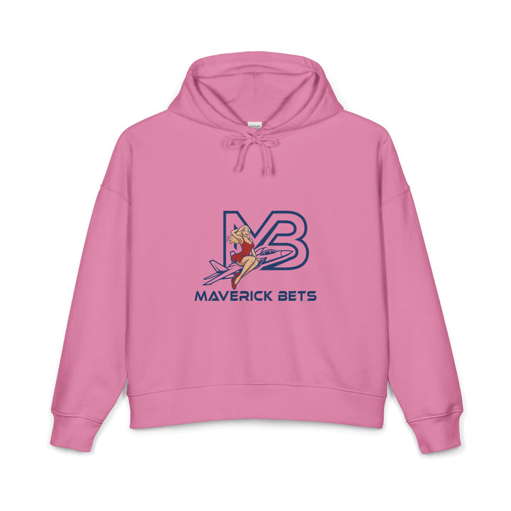 Maverick Bets Women’s Organic Midweight Hoodie – Surf Pinup Logo Graphic Pullover
