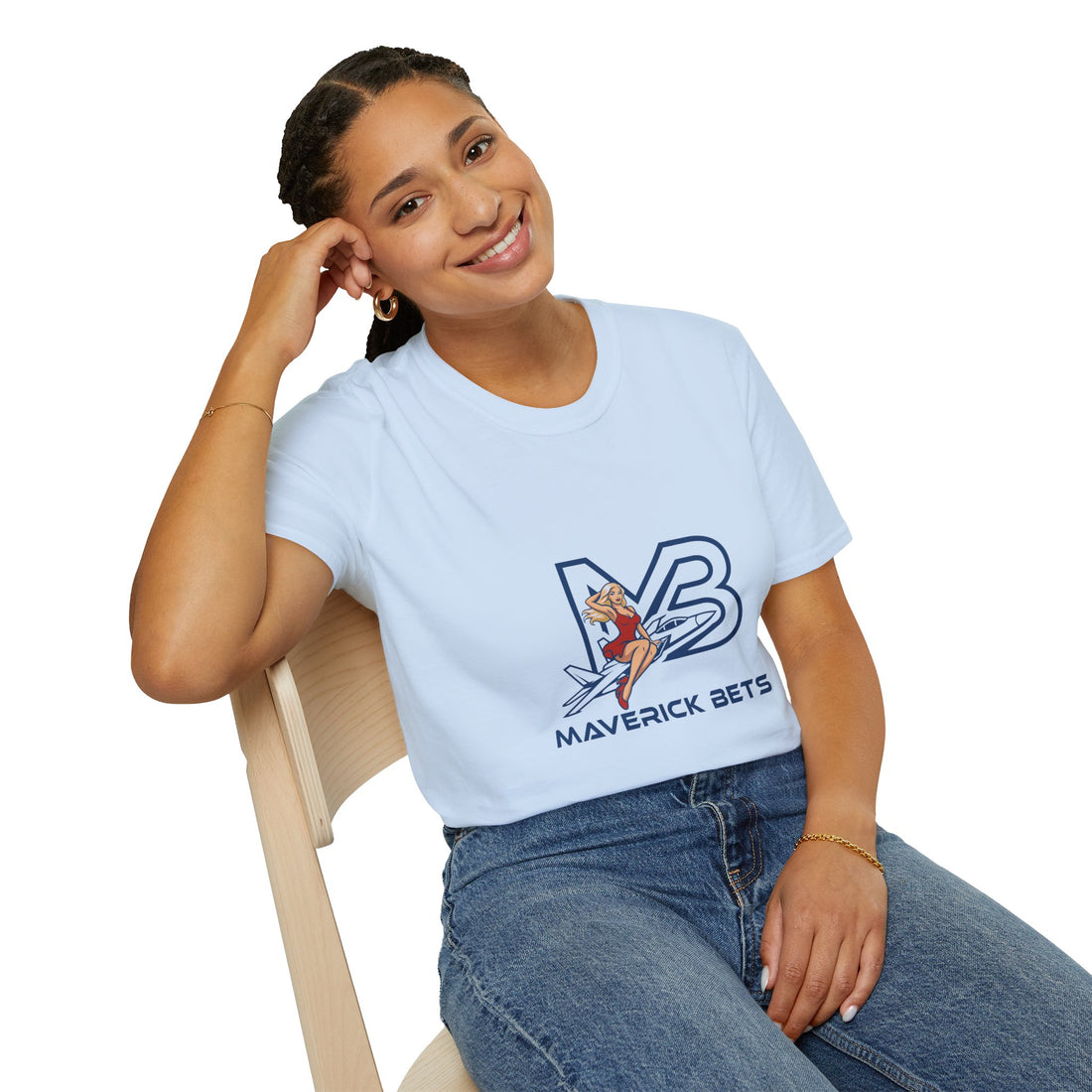 Maverick Bets Retro Pinup Pilot Women's T-Shirt