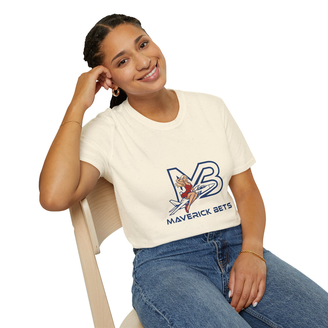 Maverick Bets Retro Pinup Pilot Women's T-Shirt
