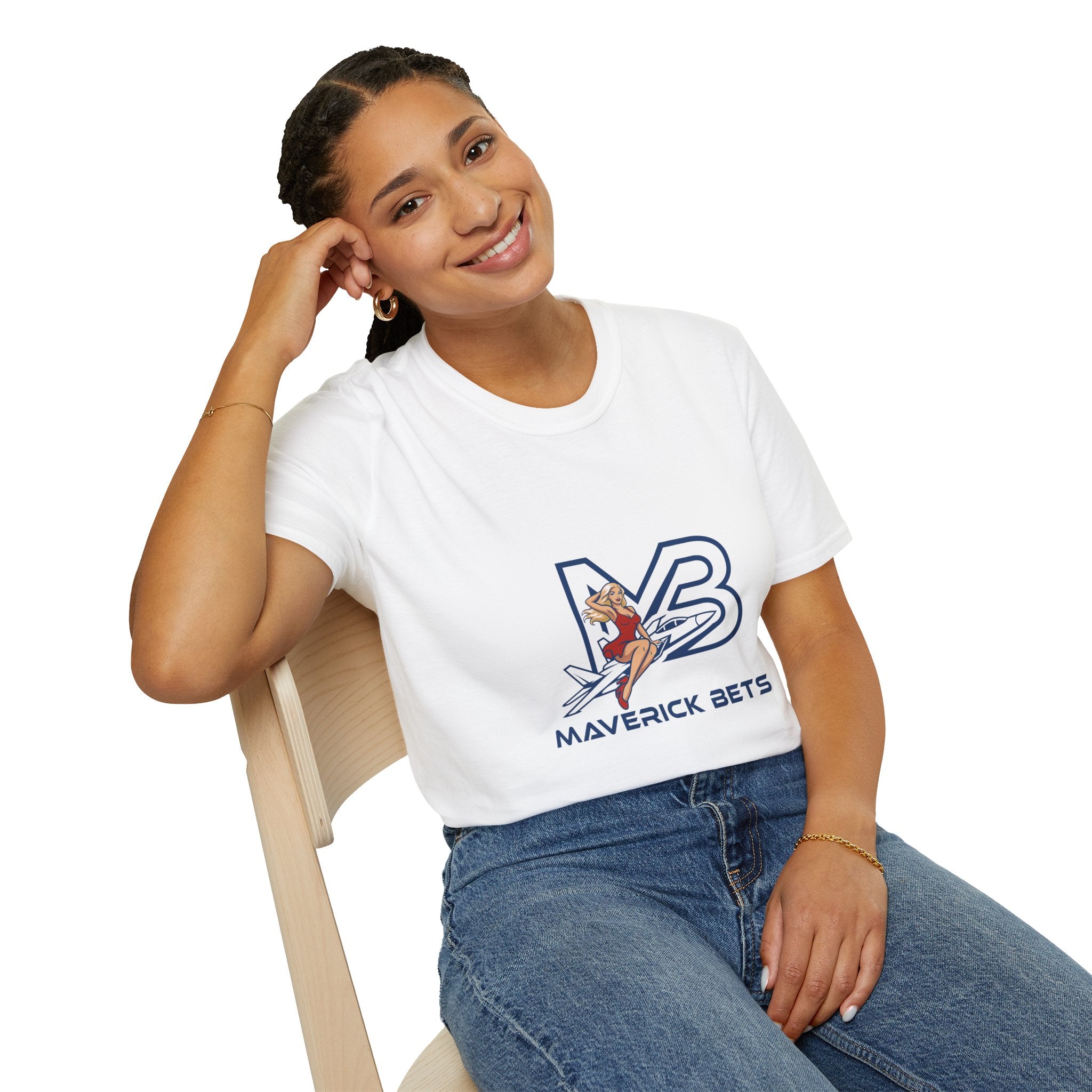 Maverick Bets Retro Pinup Pilot Women's T-Shirt