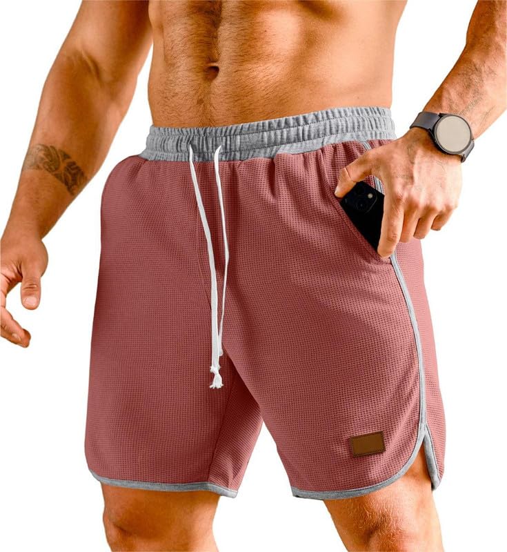 JMIERR Men's Gym Sweatshorts – Summer Hawaiian Beach / Waffle Athletic Shorts