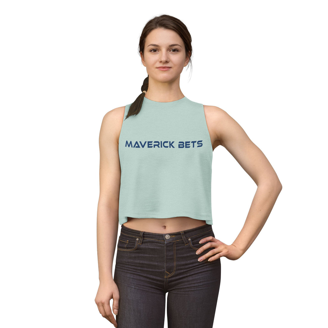 Maverick Bets Women’s Athletic Racerback Crop Top – Performance Tee
